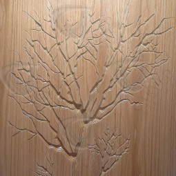 Winter Trees Oak Veneered Carved Wall Art