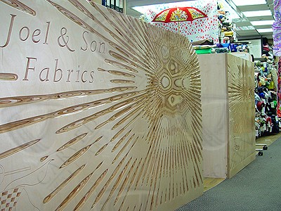 Carved Wall Art suppliers to London's premier Fabric supplier