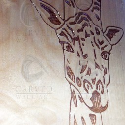 Giraffe Carved Wall Art